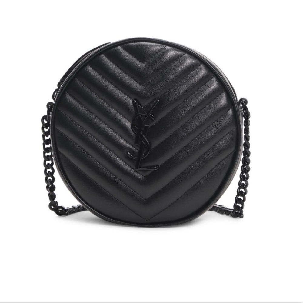 YSL Jade Round Matelasse Leather Bag